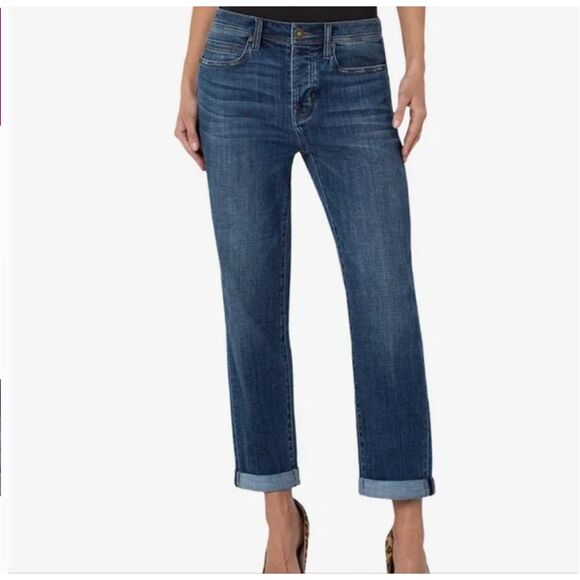 Liverpool the Keeper Boyfriend Jeans in Fairchild Wash Classic Denim Size 6 - Picture 1 of 9